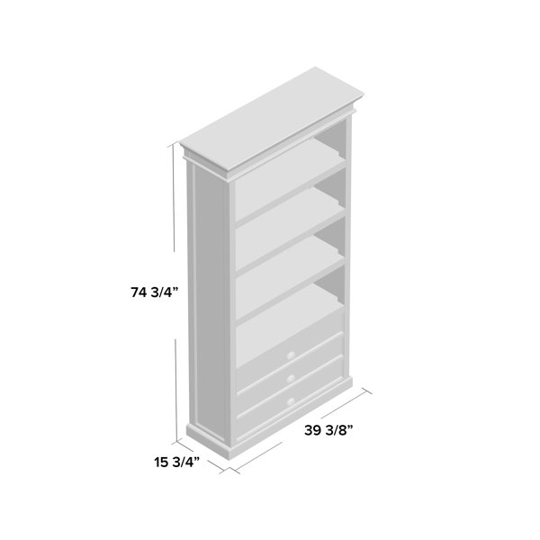 Beachcrest Home Amityville Standard Bookcase & Reviews Wayfair